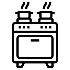 Stove outline icon