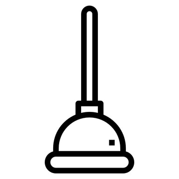 recommend clip art: Plunger outline icon