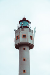 A lighthouse on a cloudy day