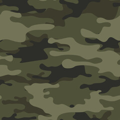 Camouflage seamless pattern. Abstract camo. Print on fabric on textiles. Vector illustration