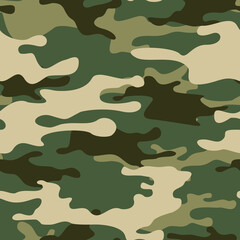 Camouflage seamless pattern. Abstract camo. Print on fabric on textiles. Vector illustration