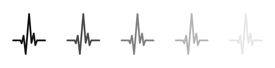 Heartbeat line isolated on white background. Heart rate or cardiogram concept. ECG. Vector illustration