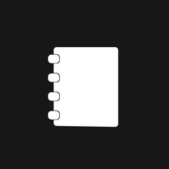 Notebook Icon. Vector Illustration  for mobile concept and web design. 