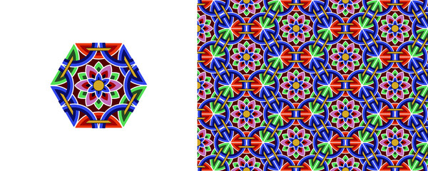 Korean traditional decorative patterns of temples.