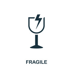 Fragile icon. Monochrome simple element from packaging collection. Creative Fragile icon for web design, templates, infographics and more