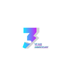 3 Year Anniversary Celebration Vector Template Design Illustration