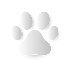 Dog paws icon. isolated on white background. vector illustration