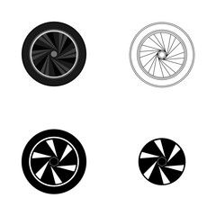 set of car wheel vector on white background - 439791620