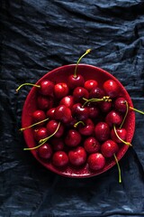 cherries in a bowl