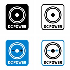 Adjustable, switching and regulated "DC power" supply information sign