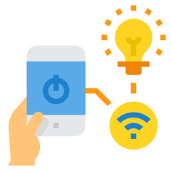 Smart light flat icon