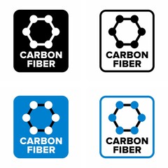 Graphite or "carbon fiber" information sign