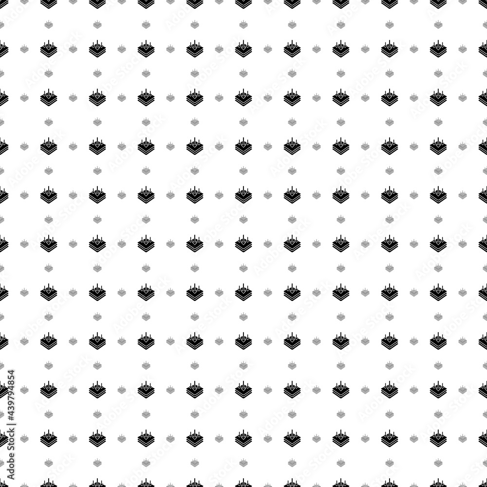 Poster square seamless background pattern from black absorbent symbols are different sizes and opacity. the