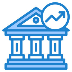 banking blue style icon