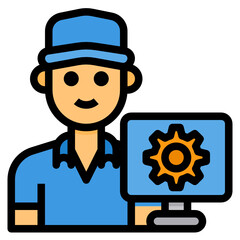 Technician filled outline icon