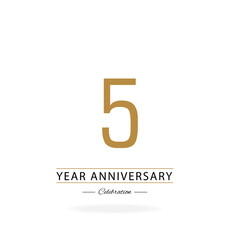 5 Year Anniversary Celebration Vector Template Design Illustration
