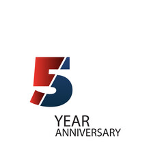 5 Year Anniversary Celebration Vector Template Design Illustration