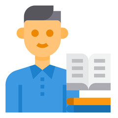 Libraian flat icon