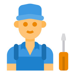 Mechanic flat icon
