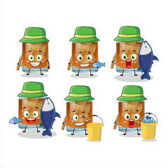 A fisherman whiskey cartoon picture catch a big fish