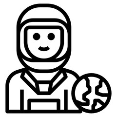Astronaut outline icon