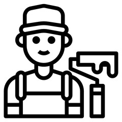 Painter outline icon