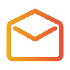 open mail gradient icon