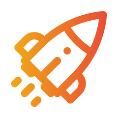 rocket launch gradient icon