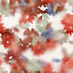 Seamless watercolor floral trendy chic pattern for surface print. High quality illustration. Luxury sophisticated graphic design. Emotional tender romantic feeling. Paint wash bleeds in paper.