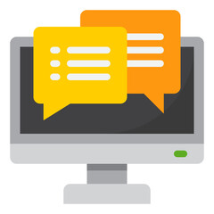 message flat style icon