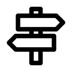 road sign line icon