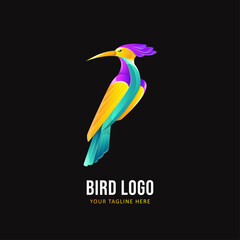 Bird Logo Template. Colorful Animal logo