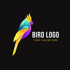 Fototapeta premium Bird Logo Template. Colorful Animal logo