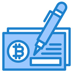 bitcoin blue style icon