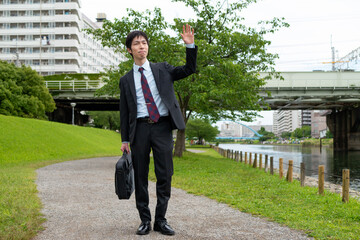 businessman with laptop