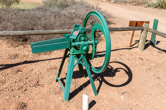 Historic hand operated lucern chaff cutter