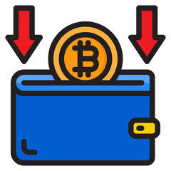 bitcoin color line style icon