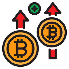bitcoin color line style icon