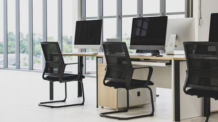 Contemporary office with high technology devices.