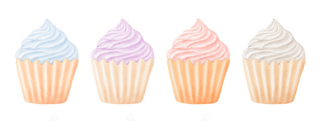 Cupcake clipart set