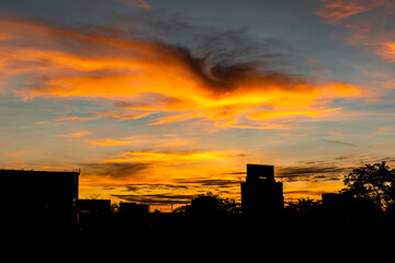 Fototapeta premium Epic and beautiful Skies Cloud Overlays during sunrise.
