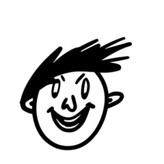 Funny face illustration for your design