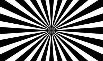 BLACK AND WHITE RETRO SUNBURST BACKGROUND