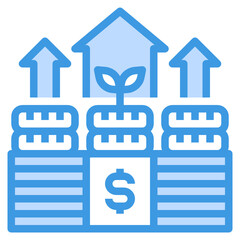 Deposit blue outline icon