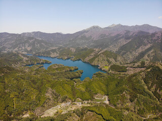 Fototapeta na wymiar 愛媛県久万高原町　面河ダムの風景