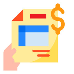 Fototapeta premium invoice flat style icon