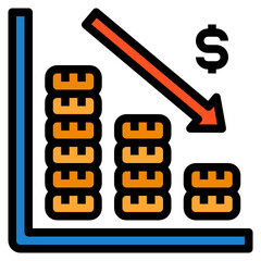 Profit filled outline icon