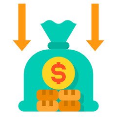 Income flat icon