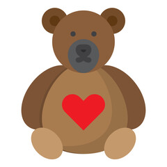bear flat style icon