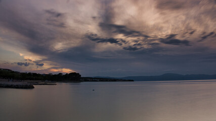 Sunset by the sea long exposure